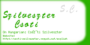 szilveszter csoti business card